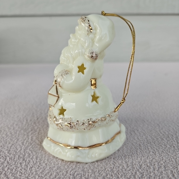 Formalities Baum Bros Potpourri Santa Claus Ornament 4" White Gold Trim Ceramic - Picture 5 of 10